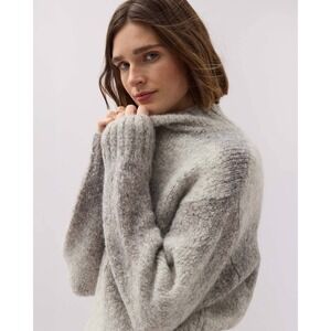 Andie Womens Memory Sweater - Alpaca Sweater Knit - Grey Degrade Size LGREY DEGR